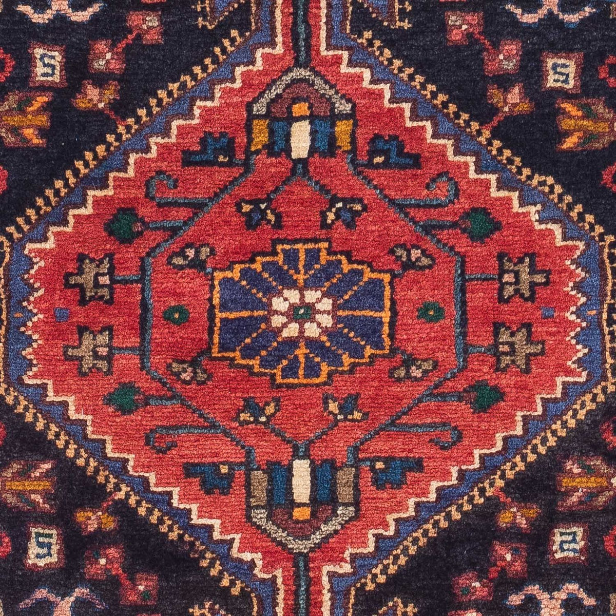 Tapis persan - Nomadic - 130 x 85 cm - bleu foncé