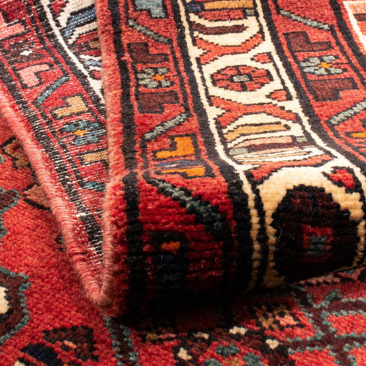 Tapis persan - Nomadic - 162 x 110 cm - rouge foncé