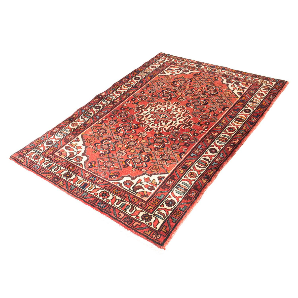 Tapis persan - Nomadic - 162 x 110 cm - rouge foncé
