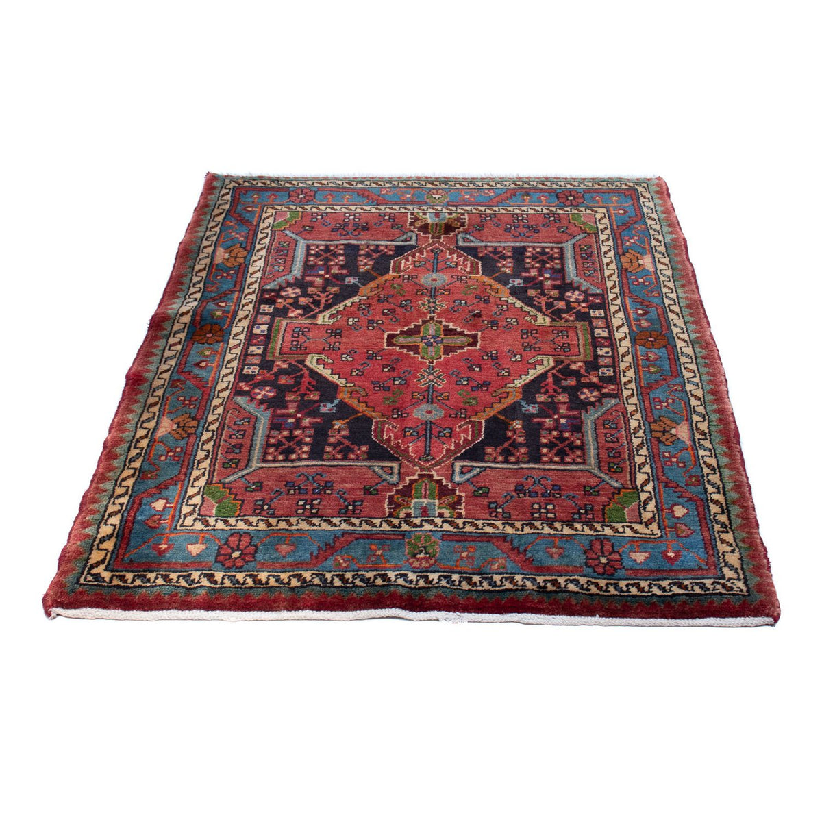 Tapis persan - Nomadic - 155 x 108 cm - rouge foncé