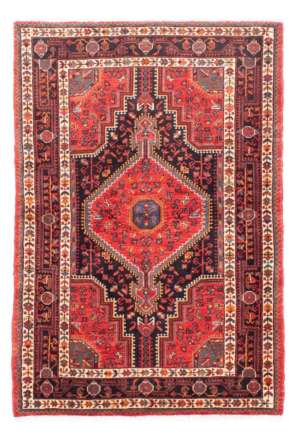 Tapis persan - Nomadic - 160 x 115 cm - rouge