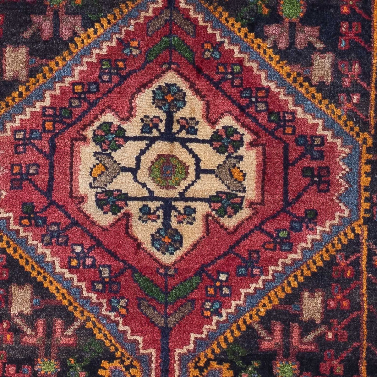 Tapis persan - Nomadic - 136 x 85 cm - bleu foncé