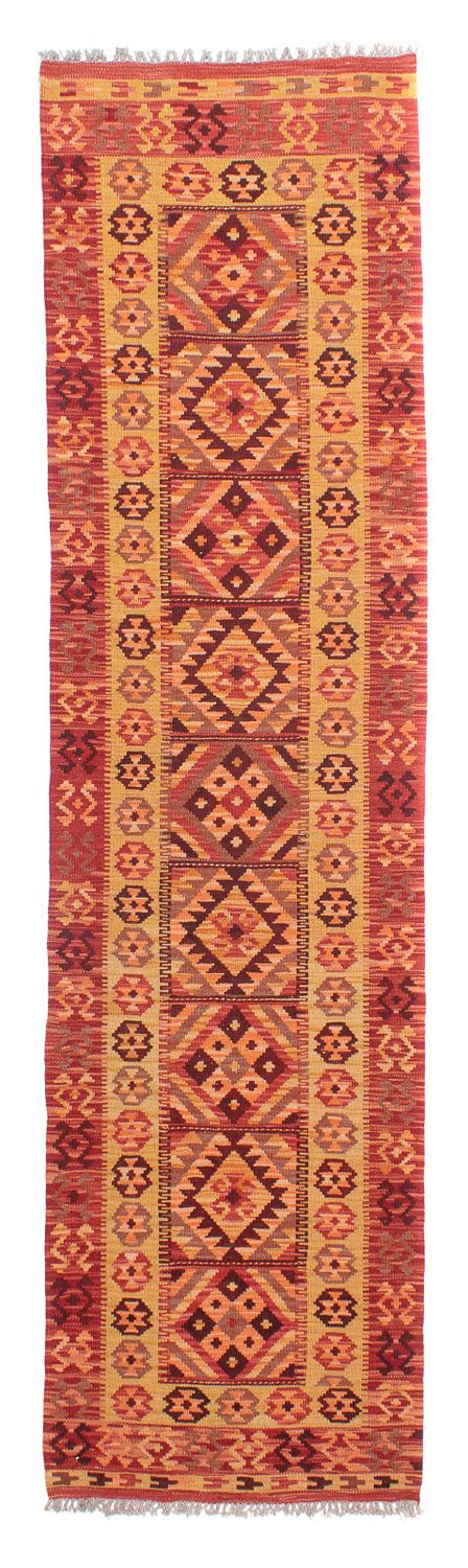 Tapis de couloir Tapis Kelim - Splash - 299 x 73 cm - rouge clair