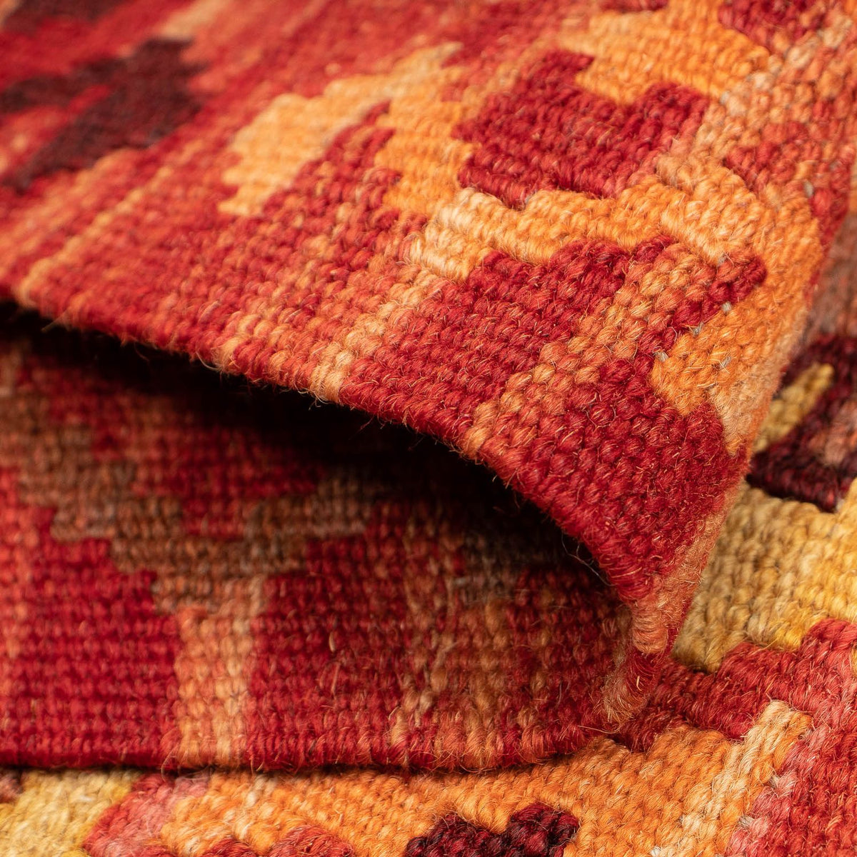 Tapis de couloir Tapis Kelim - Splash - 299 x 73 cm - rouge clair