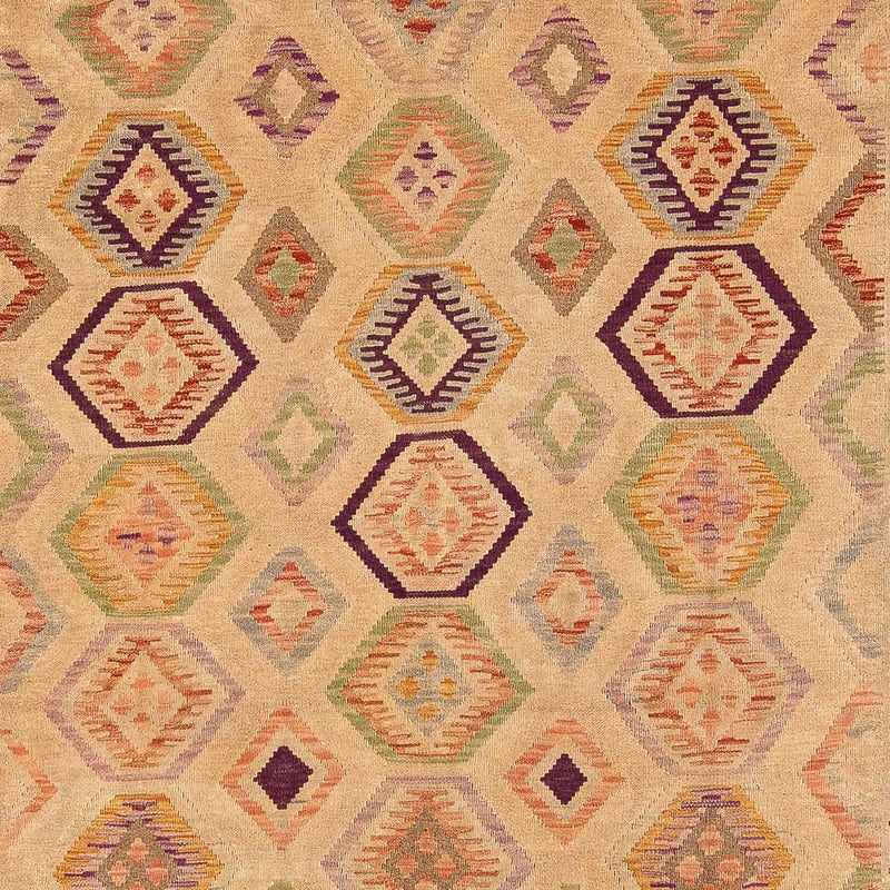 Tapis Kelim - Splash - 290 x 200 cm - marron clair