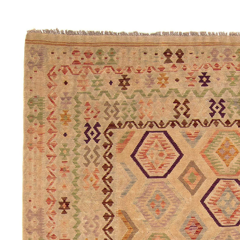 Tapis Kelim - Splash - 290 x 200 cm - marron clair