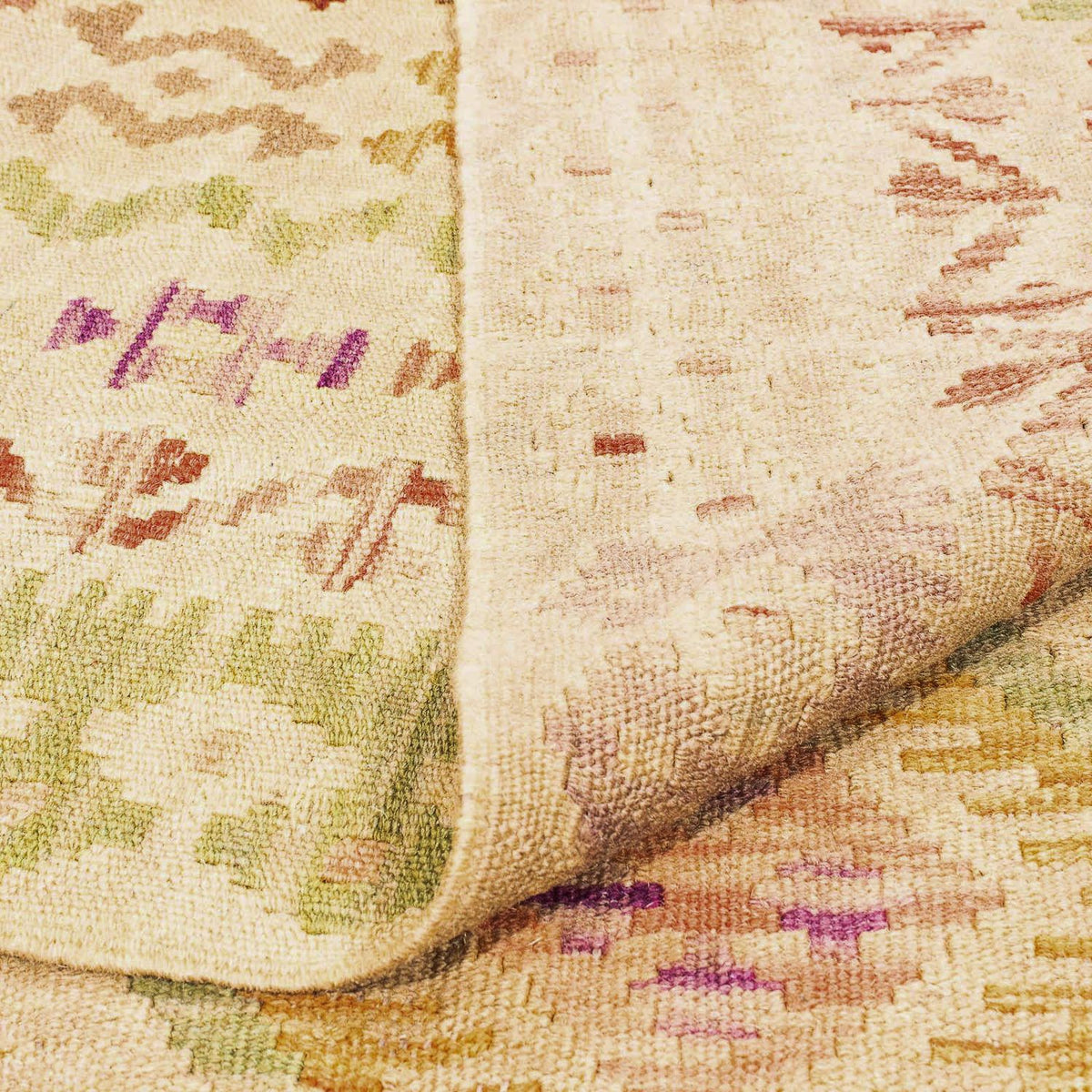 Tapis Kelim - Splash - 290 x 200 cm - marron clair