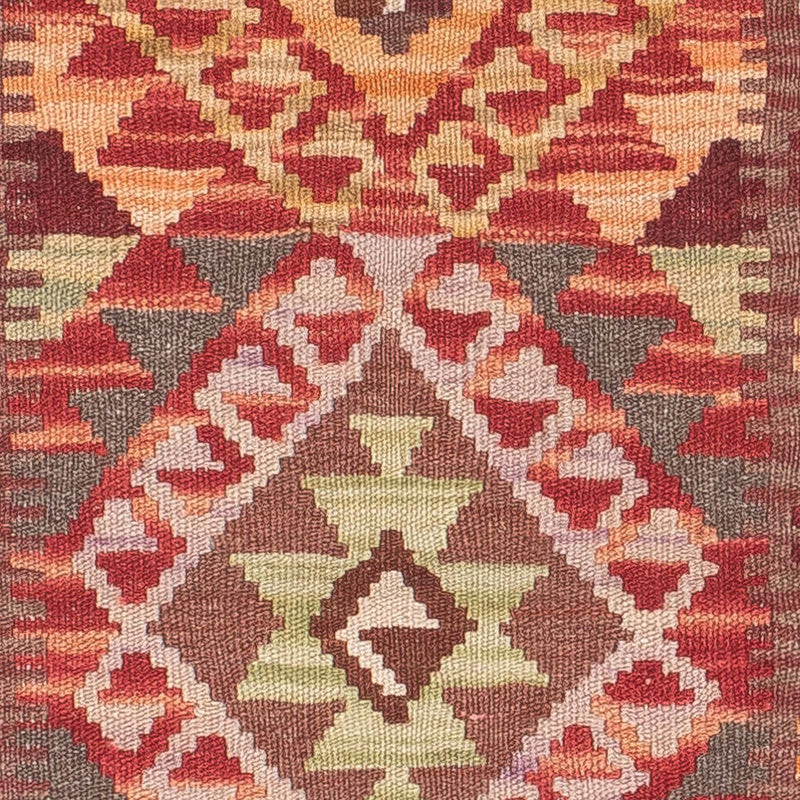 Tapis de couloir Tapis Kelim - Splash - 183 x 58 cm - rouge