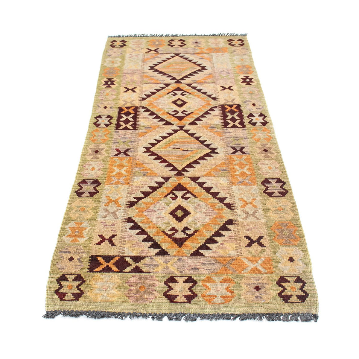 Tapis de couloir Tapis Kelim - Oriental - 200 x 69 cm - beige