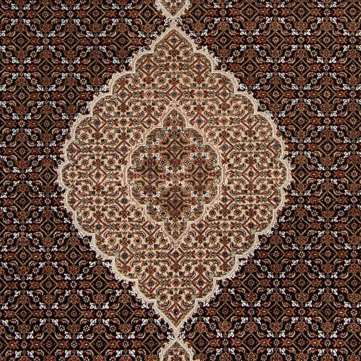 Tapis persan - Tabriz - 300 x 201 cm - bleu foncé