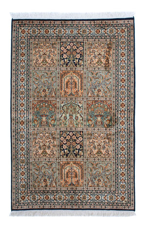 Tapis en soie - Soie du Cachemire - 150 x 92 cm - multicolore