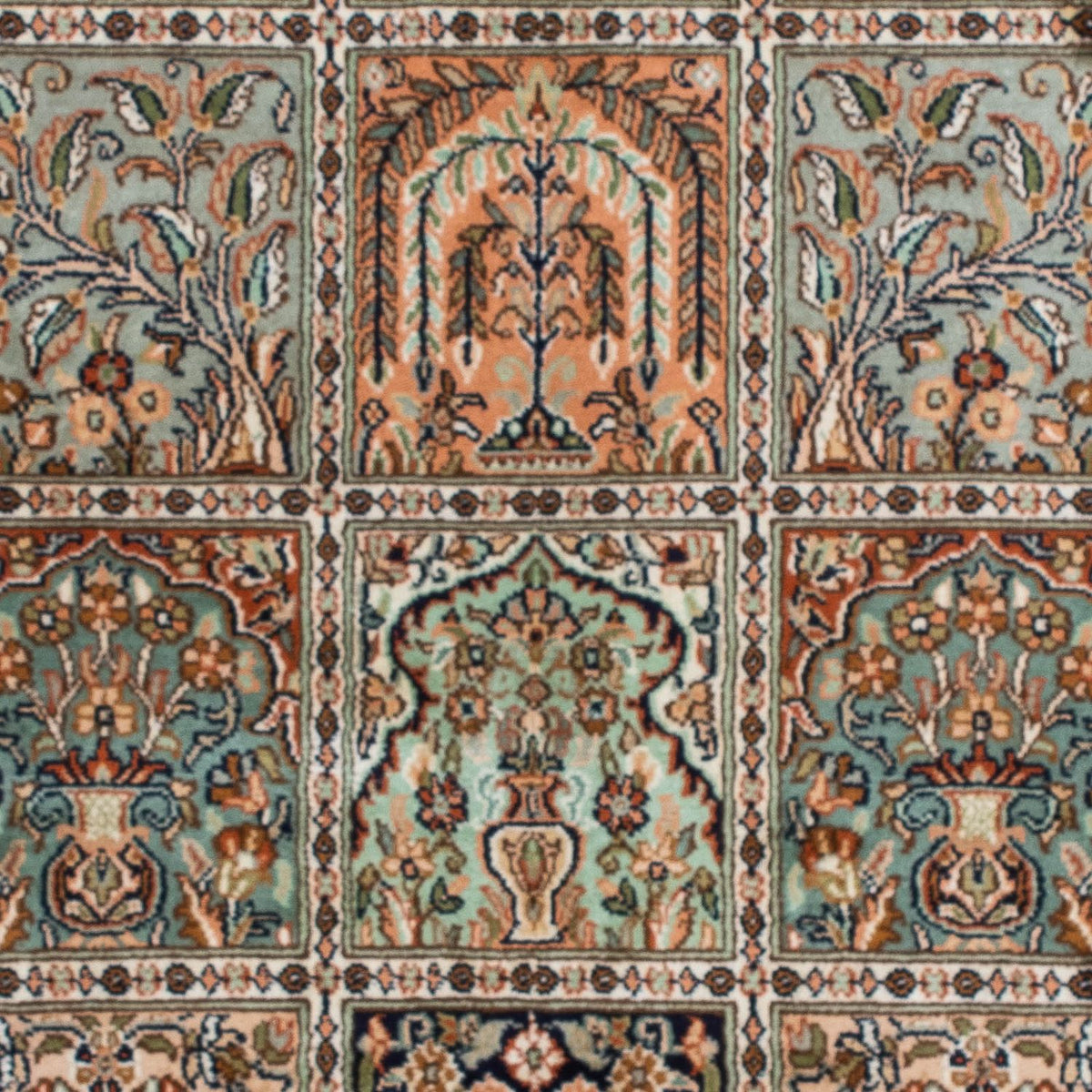 Tapis en soie - Soie du Cachemire - 150 x 92 cm - multicolore
