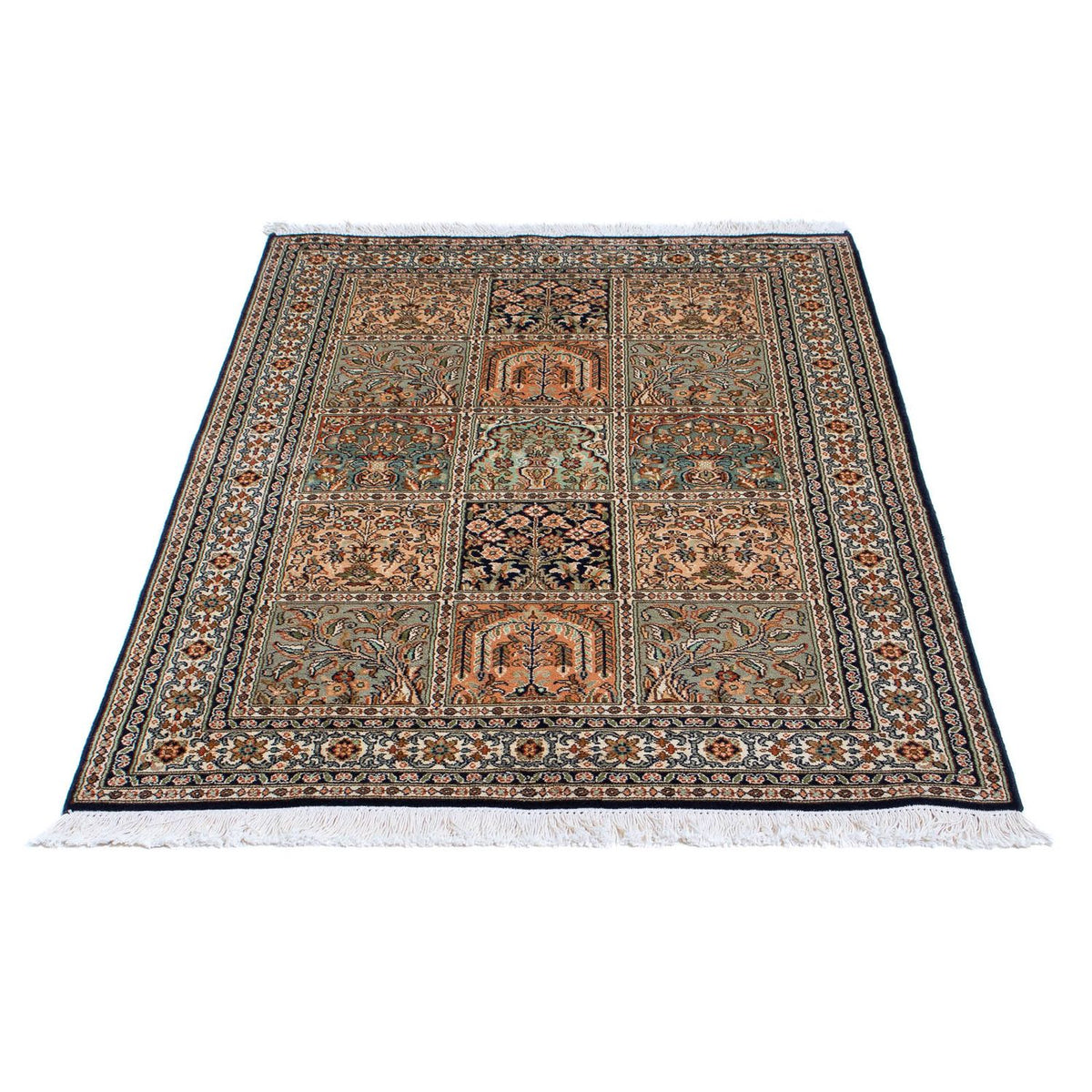 Tapis en soie - Soie du Cachemire - 150 x 92 cm - multicolore