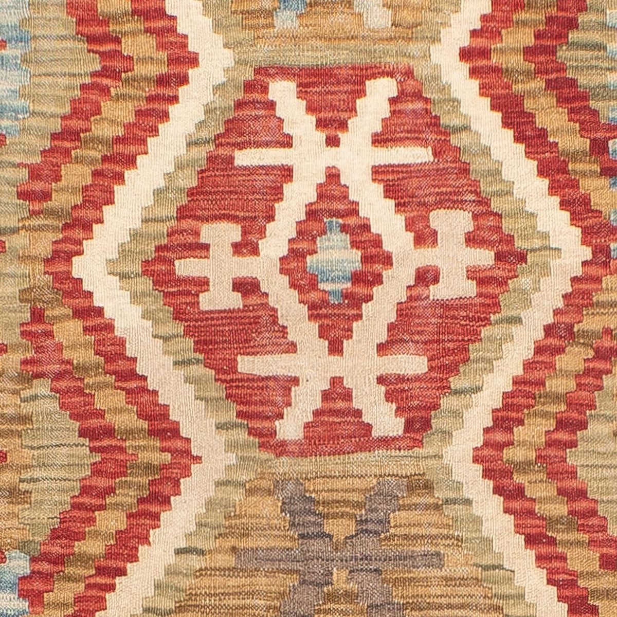 Tapis de couloir Tapis Kelim - Splash - 393 x 77 cm - rouge