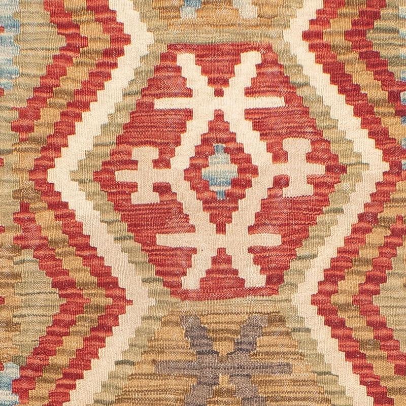 Tapis de couloir Tapis Kelim - Splash - 393 x 77 cm - rouge