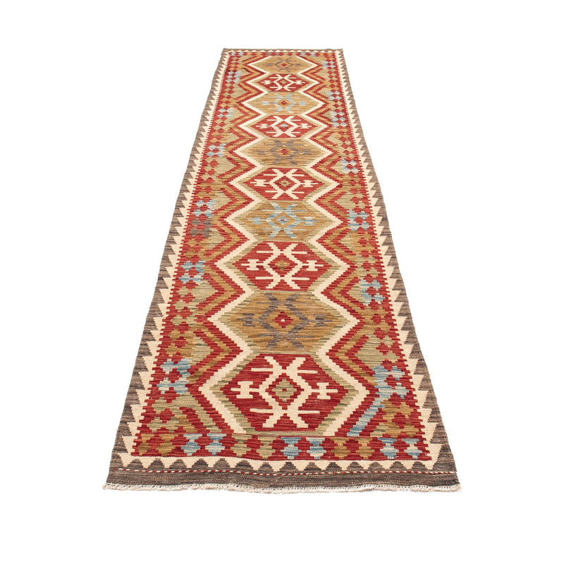 Tapis de couloir Tapis Kelim - Splash - 393 x 77 cm - rouge