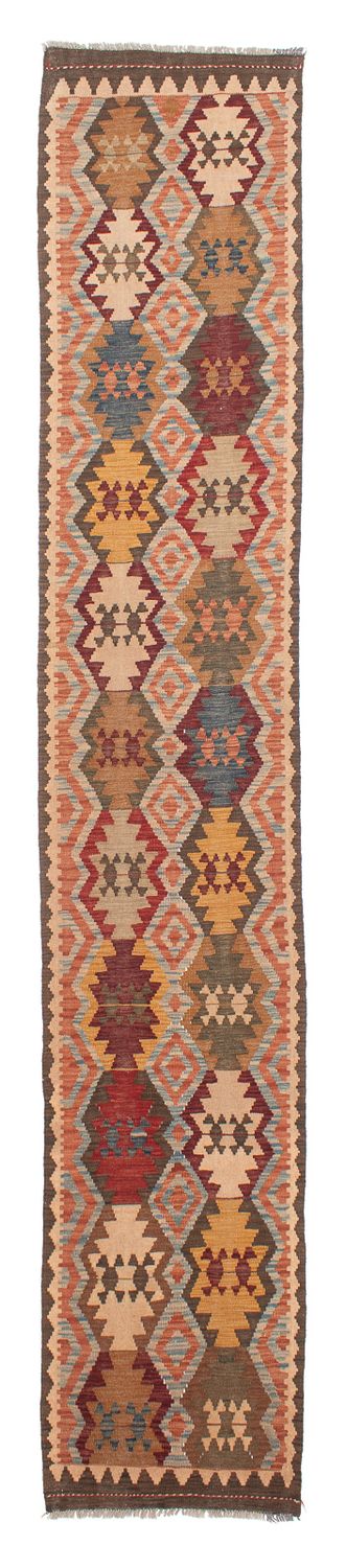 Tapis de couloir Tapis Kelim - Splash - 387 x 70 cm - multicolore