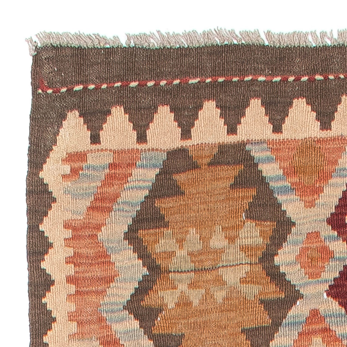 Tapis de couloir Tapis Kelim - Splash - 387 x 70 cm - multicolore