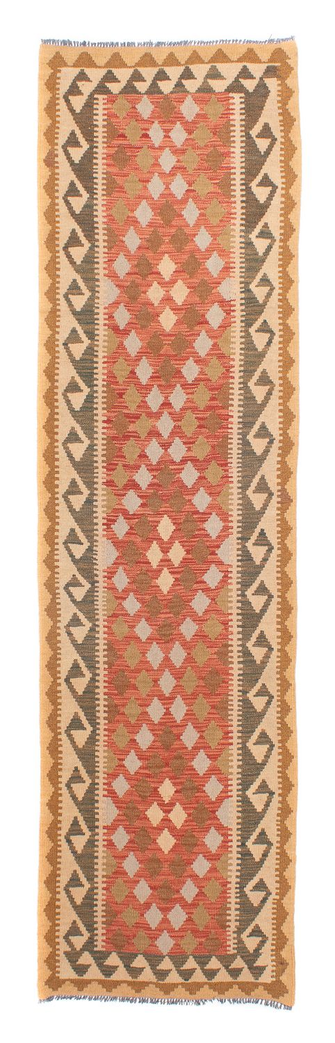 Tapis de couloir Tapis Kelim - Splash - 300 x 82 cm - rouge clair