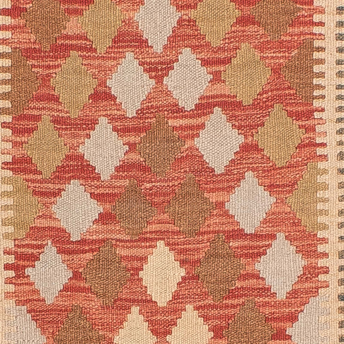 Tapis de couloir Tapis Kelim - Splash - 300 x 82 cm - rouge clair