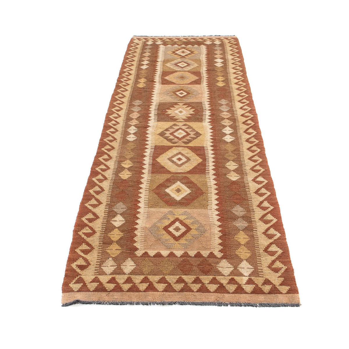 Tapis de couloir Tapis Kelim - Splash - 284 x 79 cm - multicolore