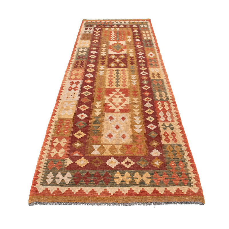 Tapis de couloir Tapis Kelim - Splash - 309 x 93 cm - rouge clair