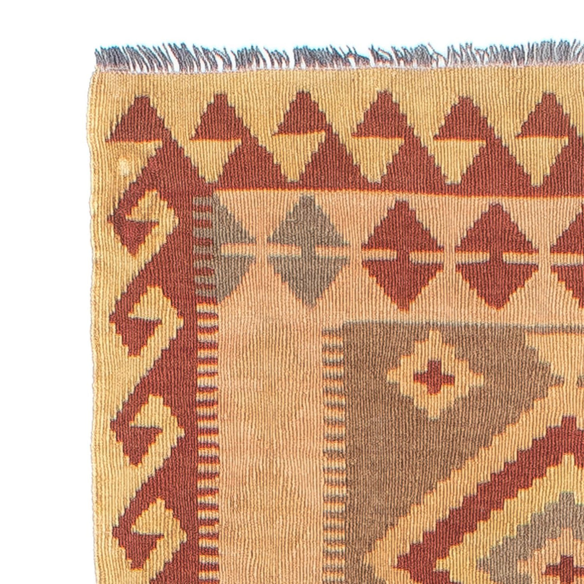 Tapis de couloir Tapis Kelim - Splash - 301 x 80 cm - marron clair