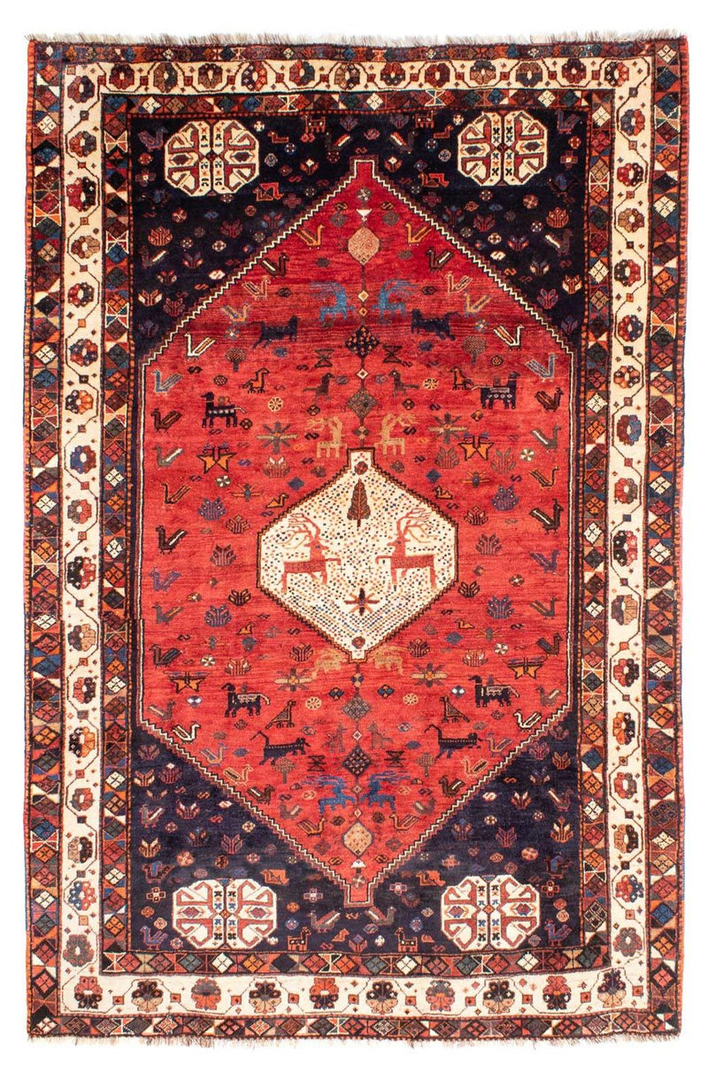 Tapis persan - Nomadic - 300 x 205 cm - rouge foncé