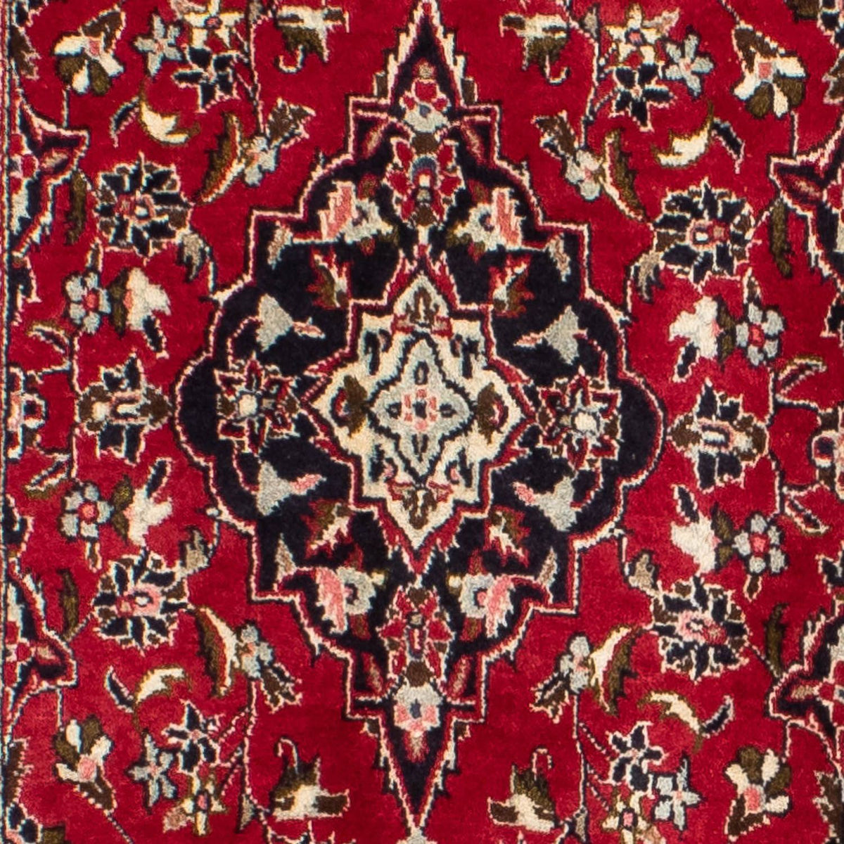 Tapis de couloir Tapis persan - Keshan - 340 x 98 cm - rouge foncé