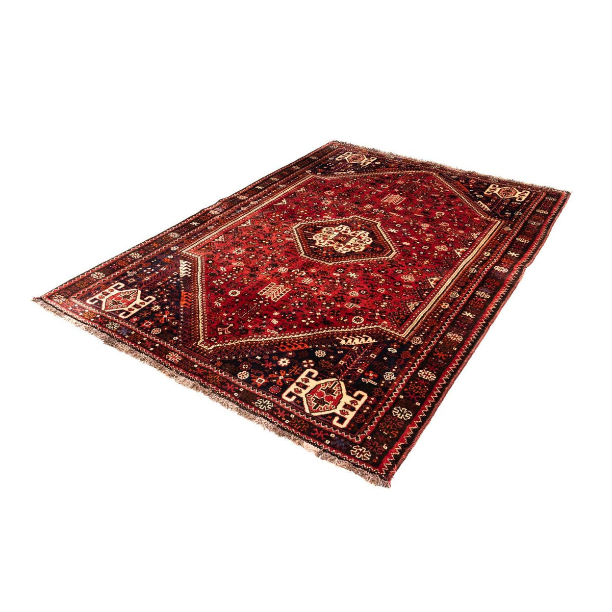 Tapis persan - Nomadic - 222 x 157 cm - rouge foncé