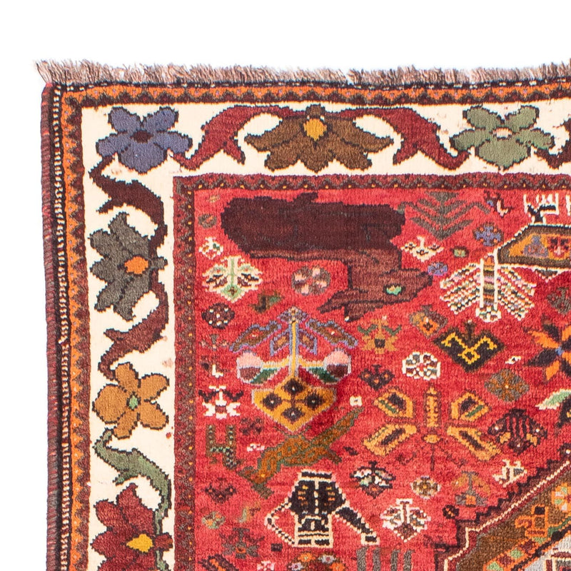 Tapis persan - Nomadic - 210 x 140 cm - rouge foncé