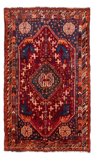 Tapis persan - Nomadic - 235 x 140 cm - rouge foncé