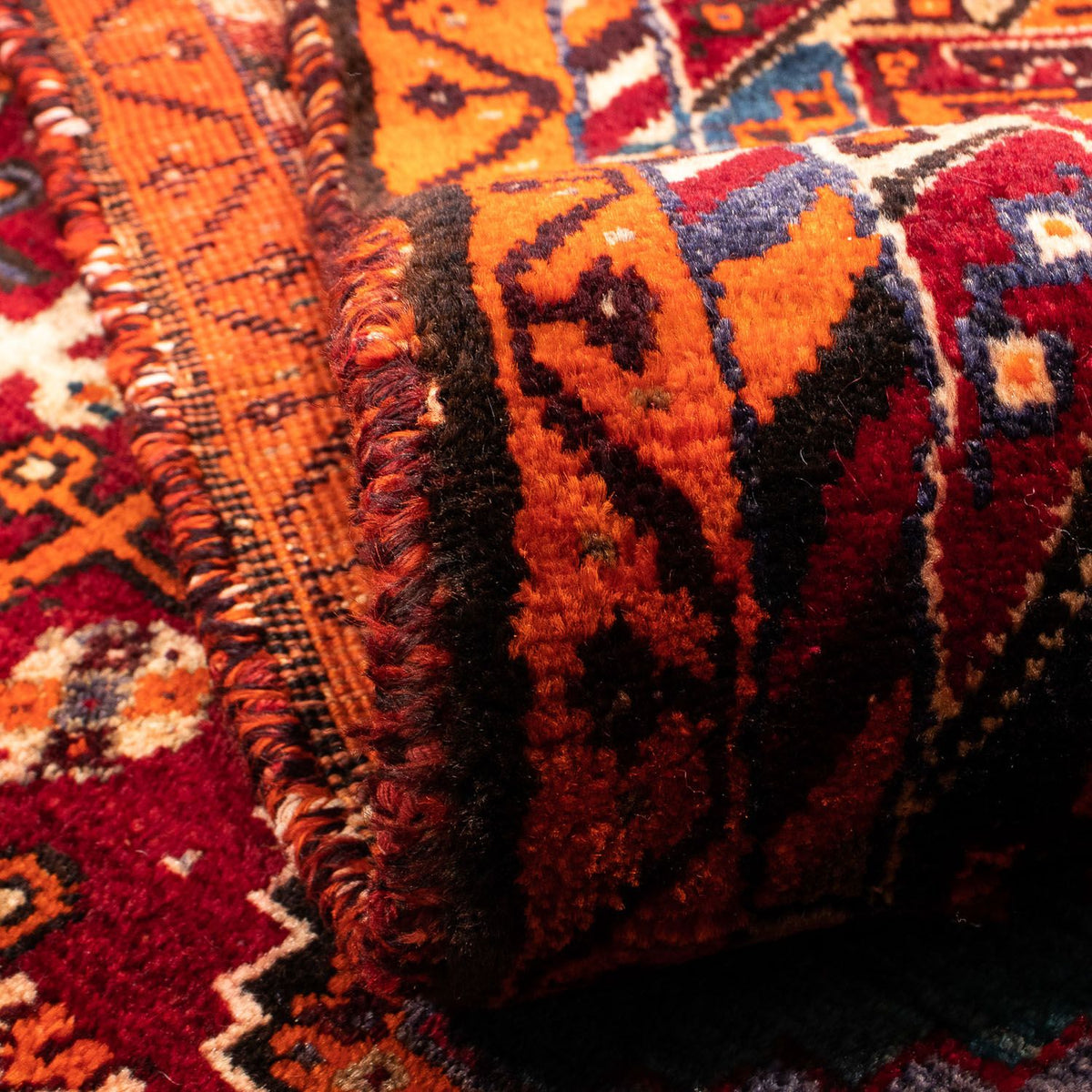 Tapis persan - Nomadic - 235 x 140 cm - rouge foncé