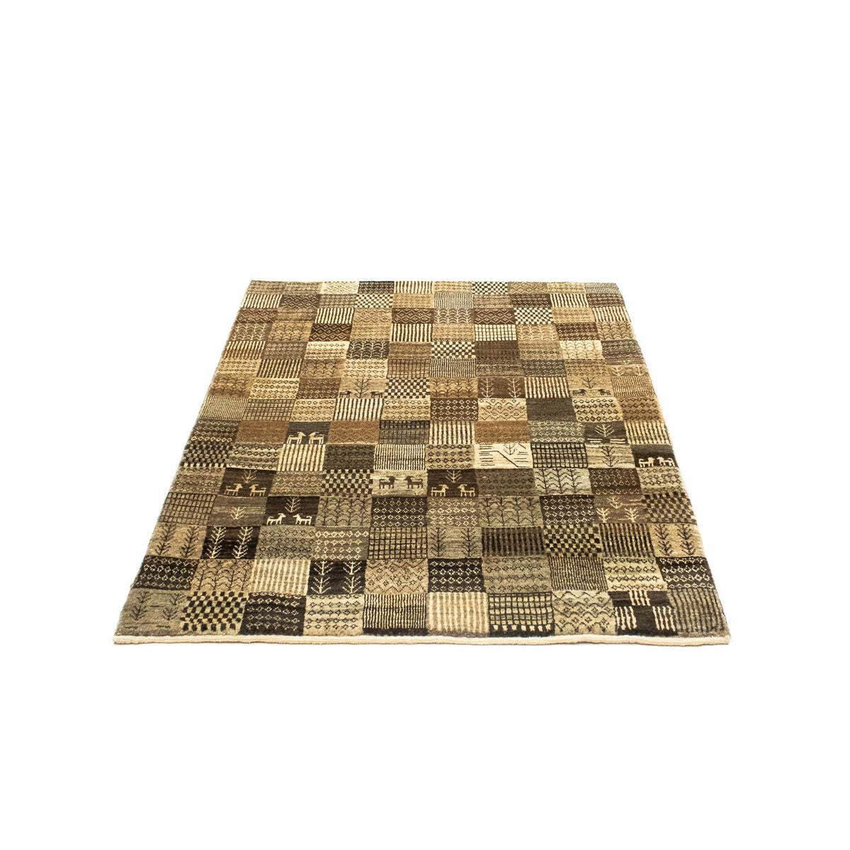Tapis Gabbeh - Loribaft Persan - 142 x 100 cm - multicolore