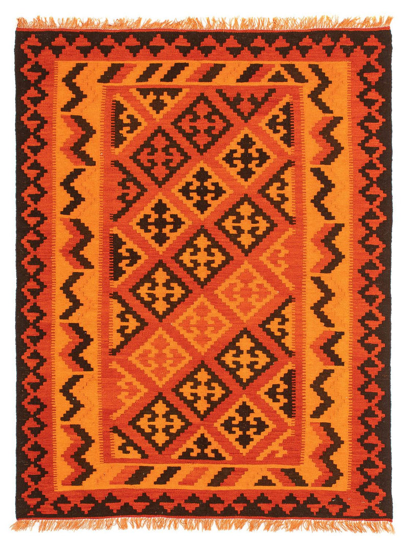 Tapis Kelim - Oriental - 194 x 150 cm - rouge clair