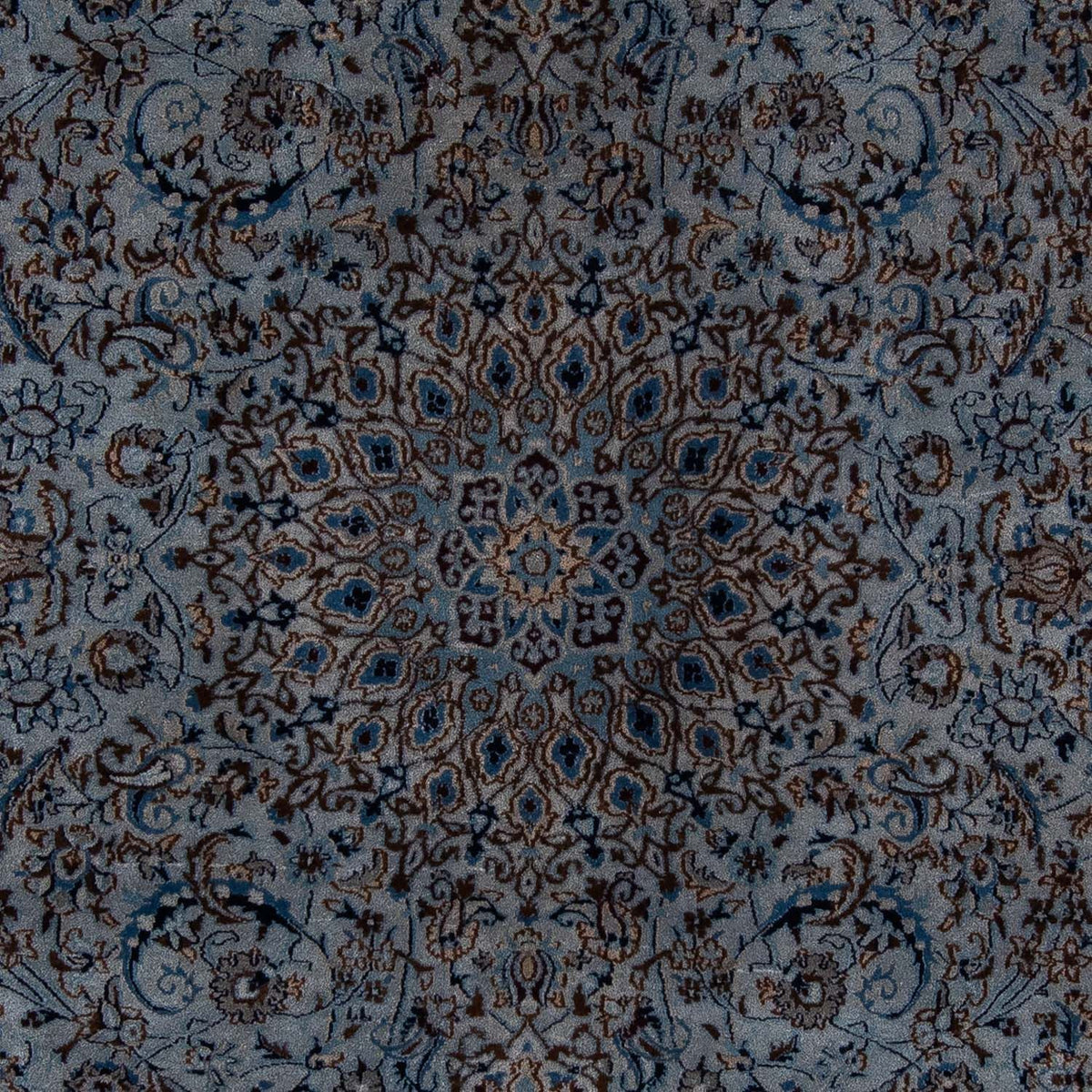 Tapis persan - Nain - 296 x 200 cm - bleu de mer
