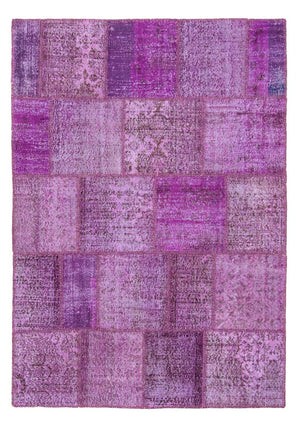 Tapis patchwork - 240 x 170 cm - violet