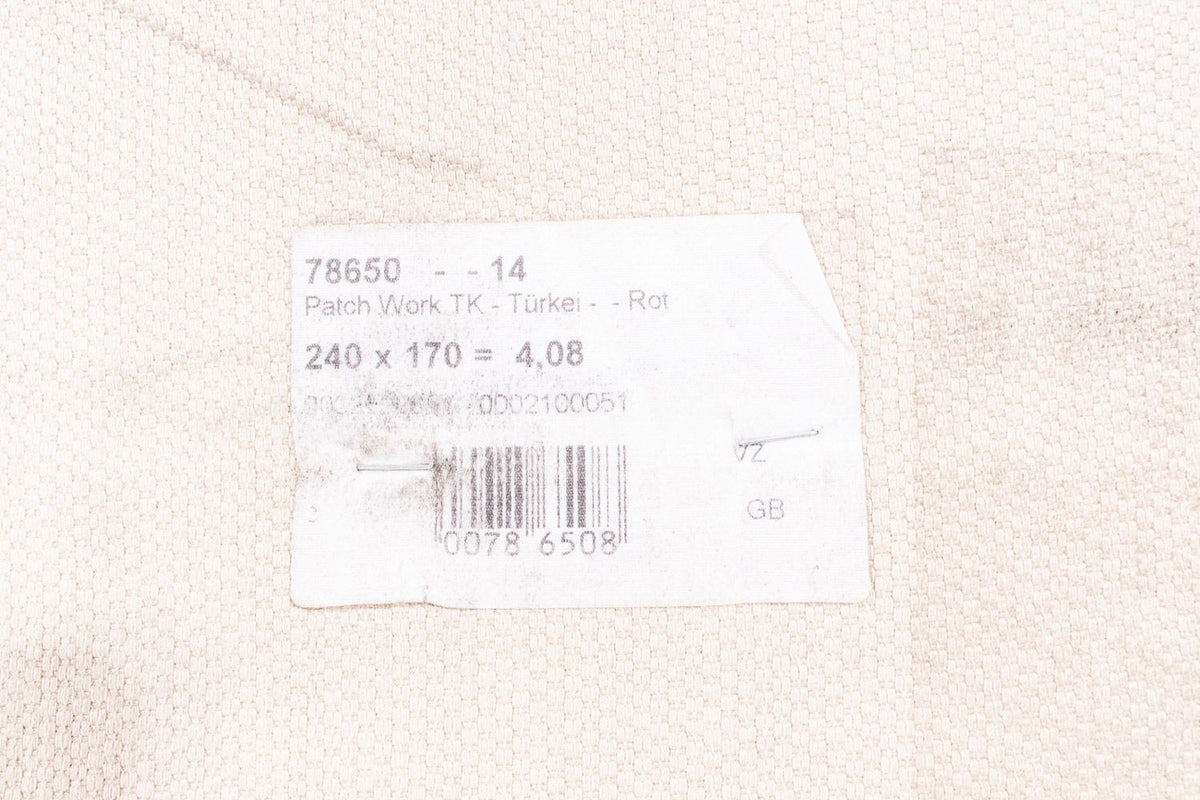 Tapis patchwork - 240 x 170 cm - rouge foncé