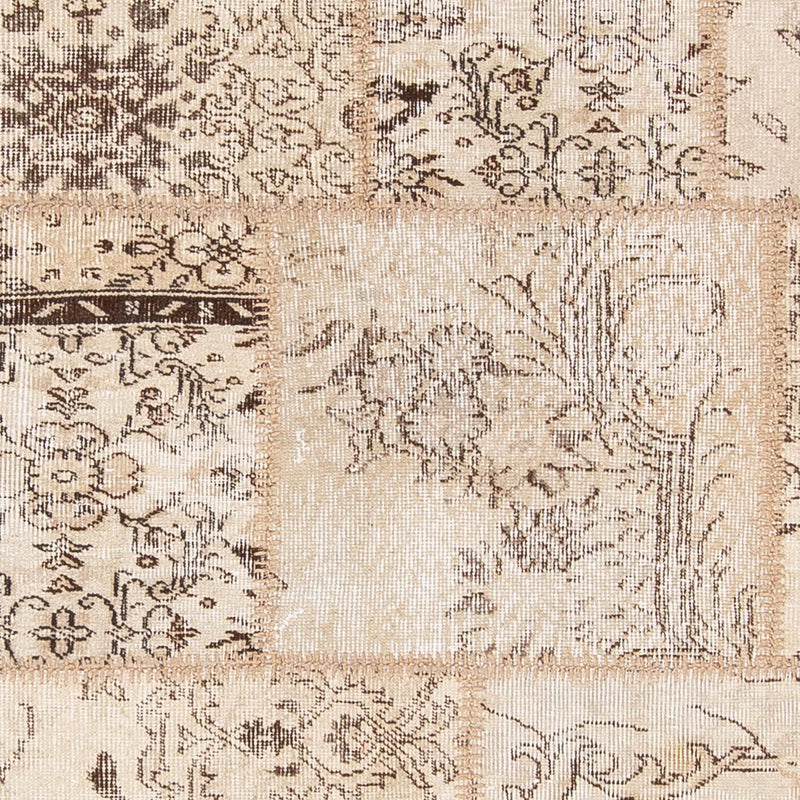 Tapis patchwork - 240 x 170 cm - marron clair