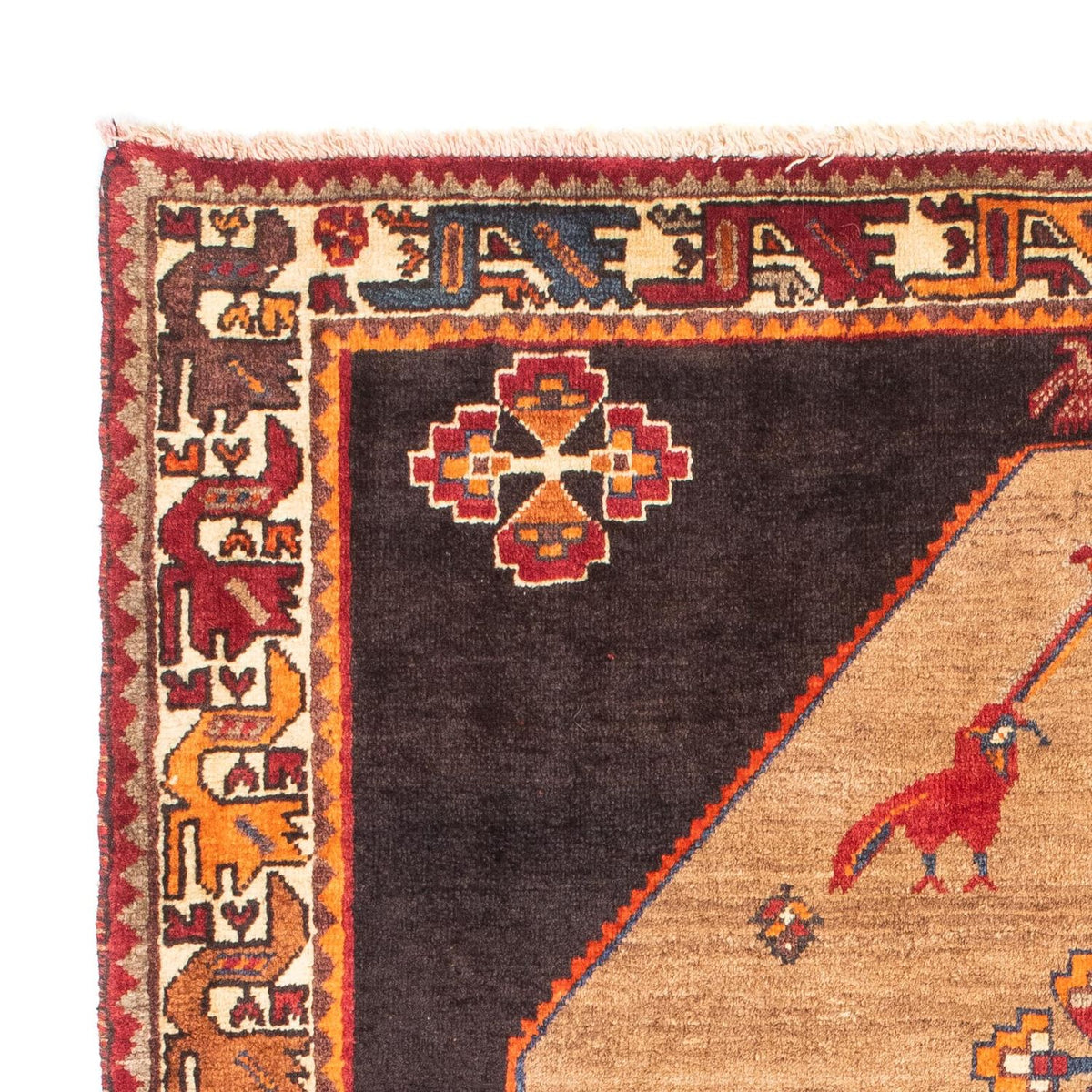 Tapis persan - Nomadic - 160 x 110 cm - marron