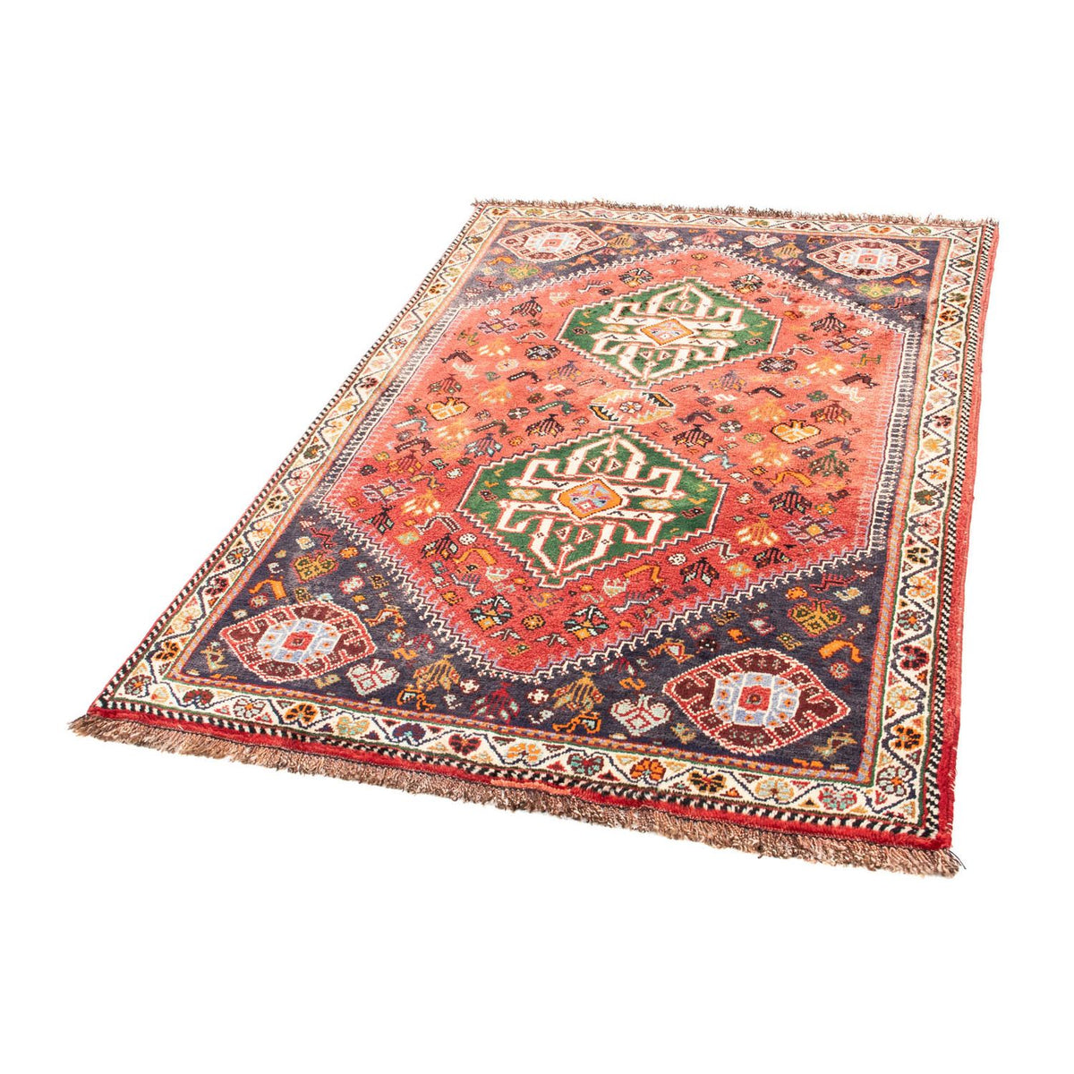 Tapis persan - Nomadic - 160 x 117 cm - rouge