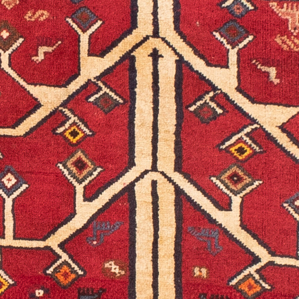 Tapis persan - Nomadic - 208 x 117 cm - rouge foncé