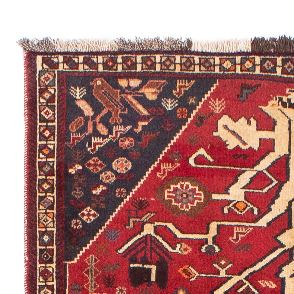Tapis persan - Nomadic - 208 x 117 cm - rouge foncé
