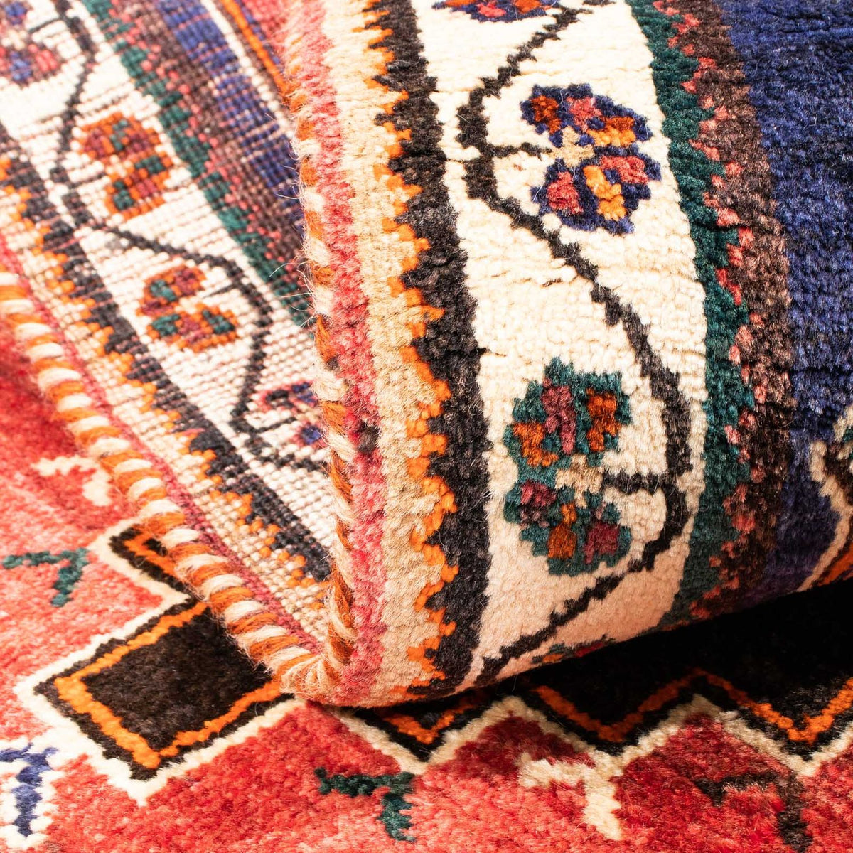 Tapis persan - Nomadic - 160 x 107 cm - bleu foncé