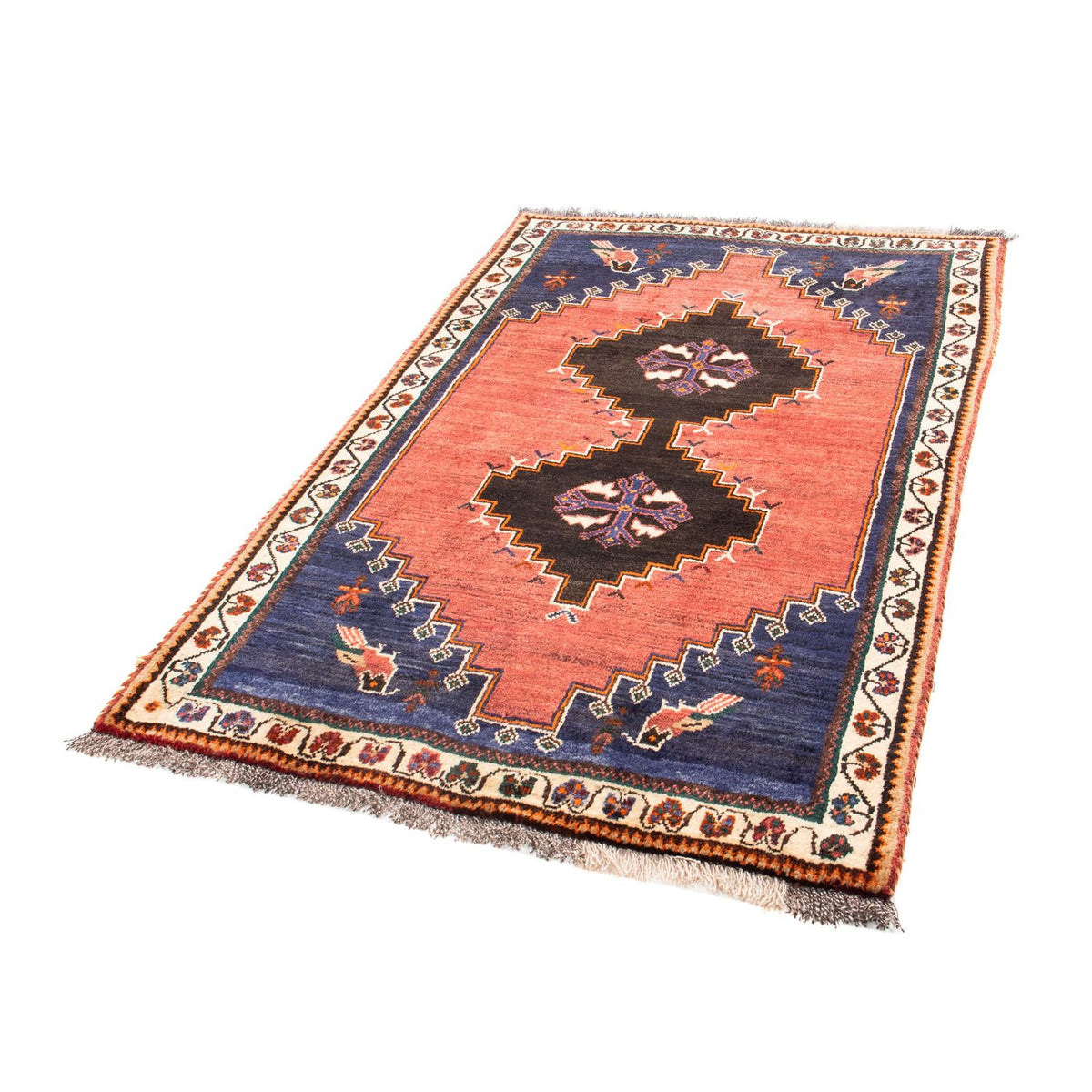 Tapis persan - Nomadic - 160 x 107 cm - bleu foncé
