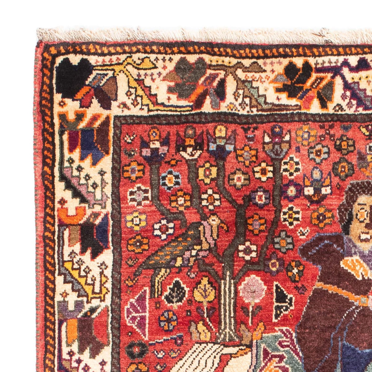 Tapis persan - Nomadic - 163 x 110 cm - rouge clair