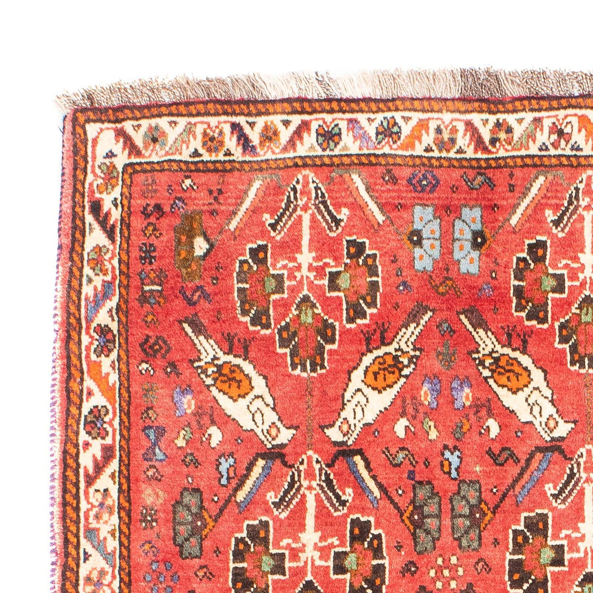 Tapis persan - Nomadic - 162 x 117 cm - rouge clair