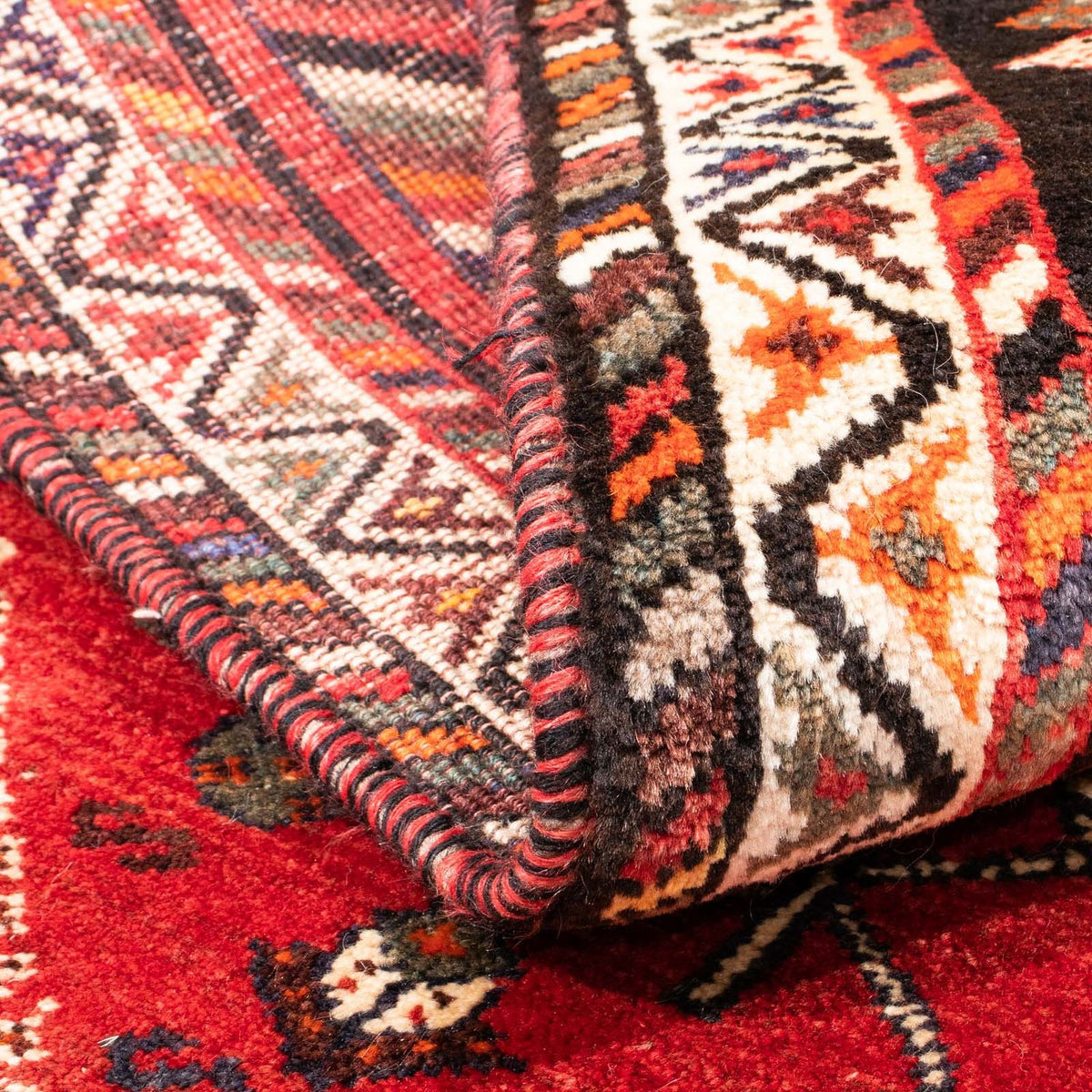 Tapis persan - Nomadic - 162 x 118 cm - rouge foncé