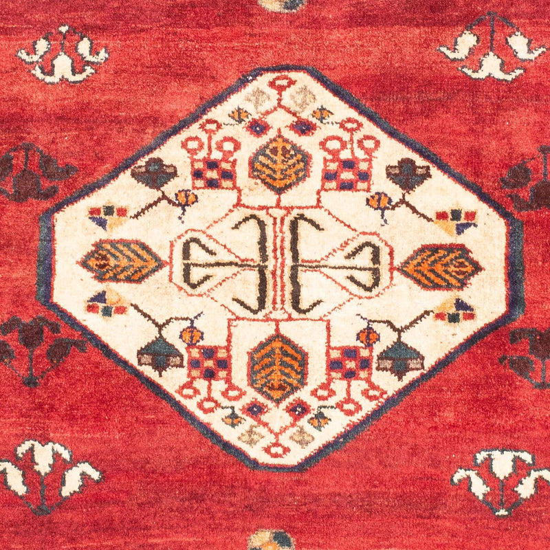 Tapis persan - Nomadic - 150 x 116 cm - rouge foncé