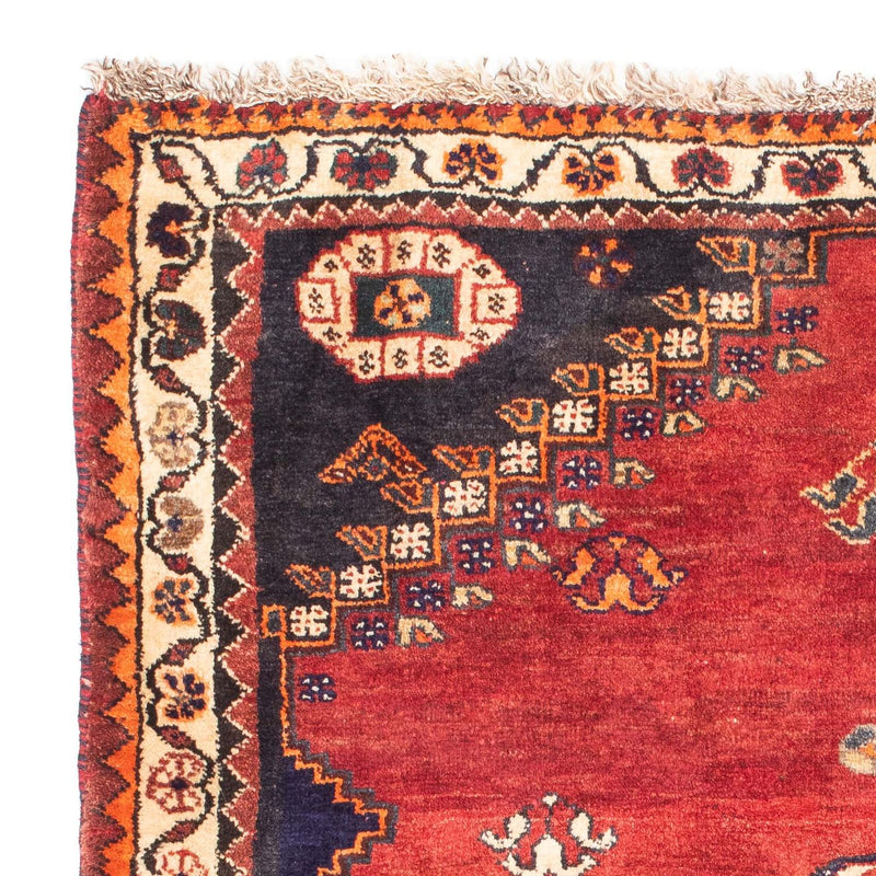 Tapis persan - Nomadic - 150 x 116 cm - rouge foncé